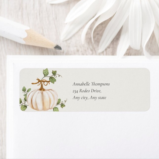 Étiquette Doux petit Citrouille sur le chemin Baby shower (Créateur téléchargé)