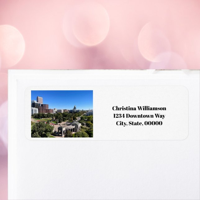 Étiquette Downtown Denver Personalize Return Address (A return address label featuring Denver!  The text can be changed to fit your needs!)