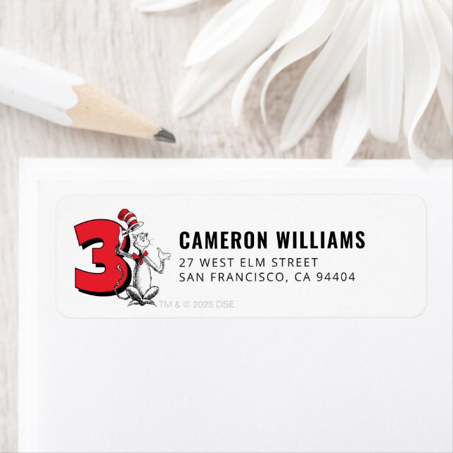 Étiquette Dr. Seuss - Personnages | Anniversaire Enfants (En situation)