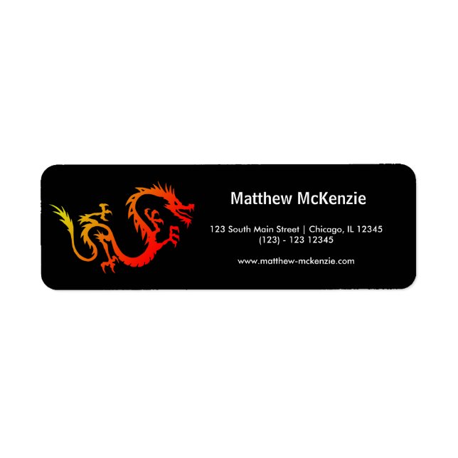 Étiquette Dragon (Devant)