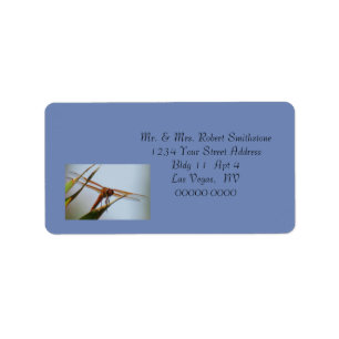 Étiquette Dragonfly Blue Adresse personnalisée Grands Étique