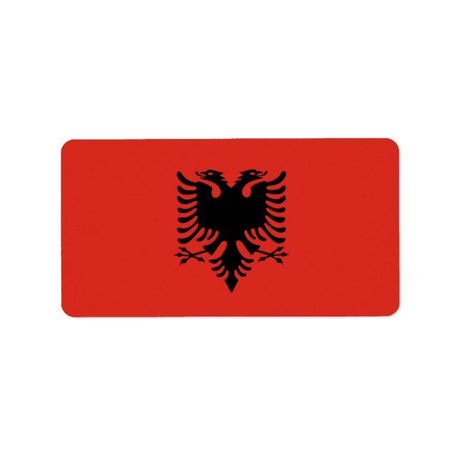 Étiquette drapeau albanais (Devant)