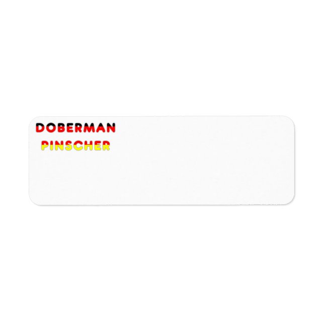 Étiquette drapeau allemand dans le nom de doberman pinscher (Devant)