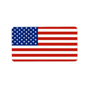 Étiquette Drapeau américain
