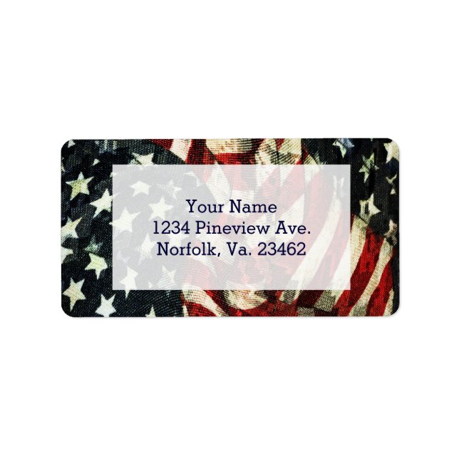 Étiquette Drapeau américain-Camouflage par Shirley Taylor (Devant)