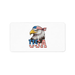 Étiquette Drapeau américain USA Hommes Femmes Enfants Aigle