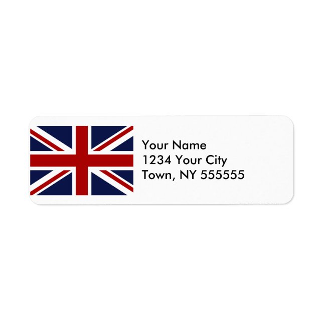 Étiquette Drapeau Angleterre 3 (Devant)