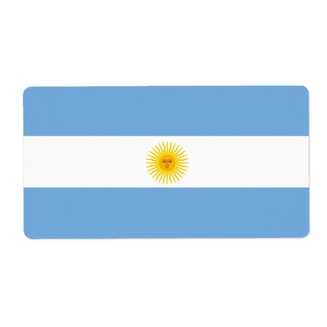 Étiquette Drapeau Argentine (Devant)