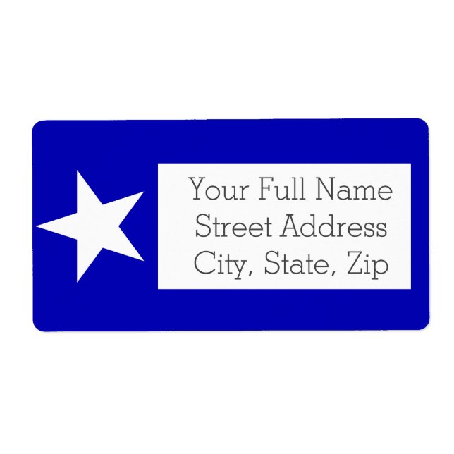 Étiquette Drapeau bleu Bonnie (Devant)