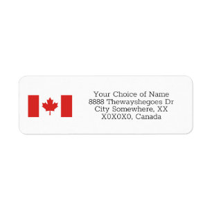 Étiquette Drapeau canadien personnalisé