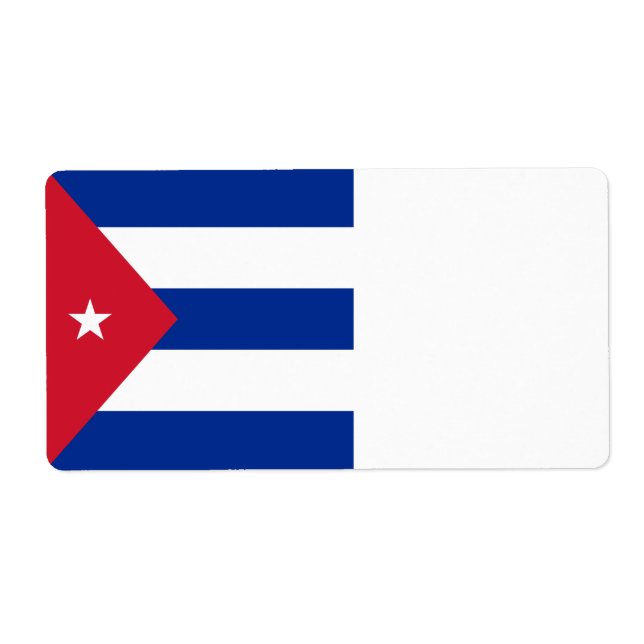 Étiquette Drapeau Cuba (Devant)