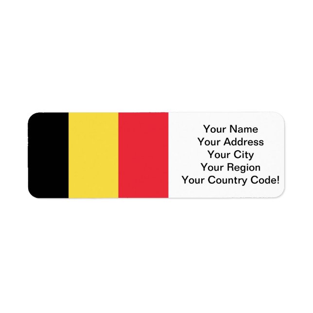 Étiquette Drapeau de Belgique (Devant)