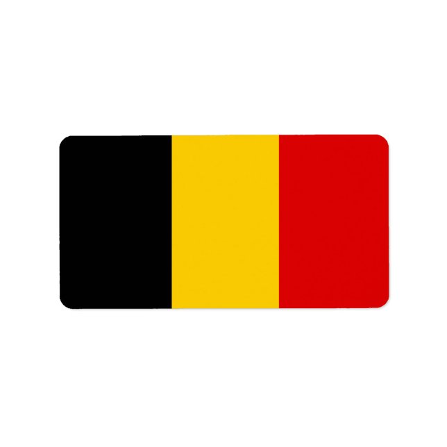 Étiquette Drapeau de Belgique (Devant)