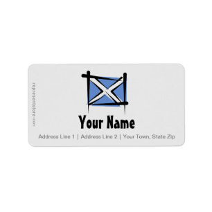 Étiquette Drapeau de brosse de l'Ecosse
