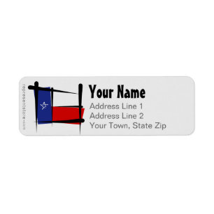 Étiquette Drapeau de brosse du Texas