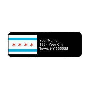 Étiquette Drapeau de Chicago