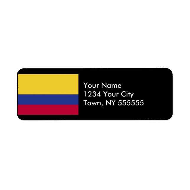 Étiquette Drapeau de Colombie (Devant)