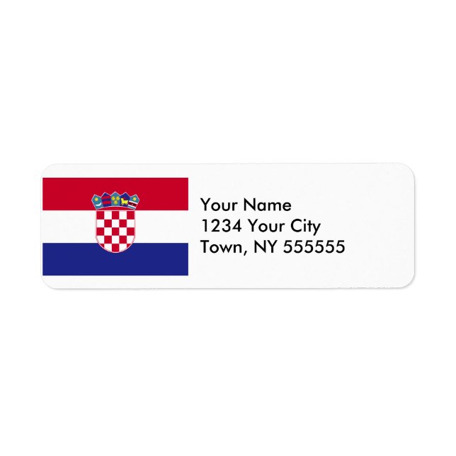Étiquette Drapeau de Croatie (Devant)