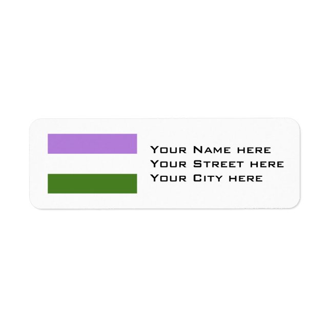 Étiquette Drapeau de fierté genderqueer (Devant)