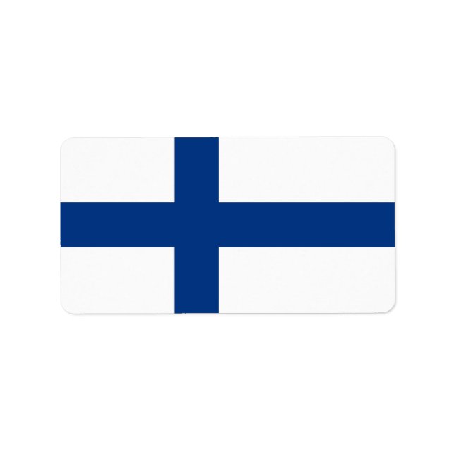 Étiquette Drapeau de Finlande (Devant)