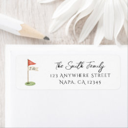 Étiquette Drapeau de golf romantique Je fais du golf Mariage