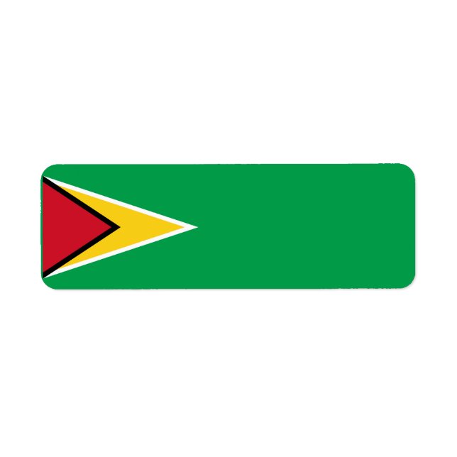 Étiquette Drapeau de Guyana (Devant)