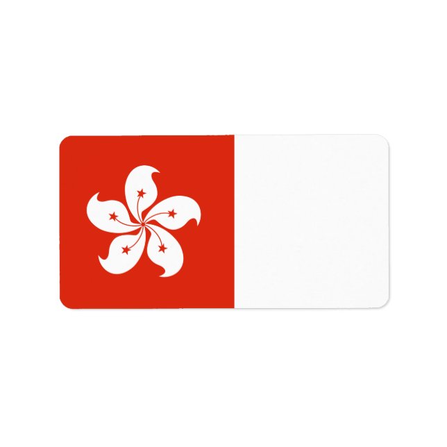 Étiquette Drapeau de Hong Kong (Devant)