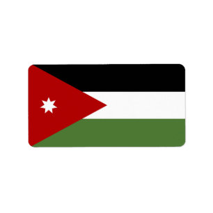 Étiquette Drapeau de Jordanie