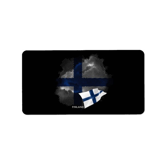 Étiquette Drapeau de la Finlande (Devant)