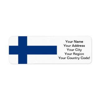 Étiquette Drapeau de la Finlande