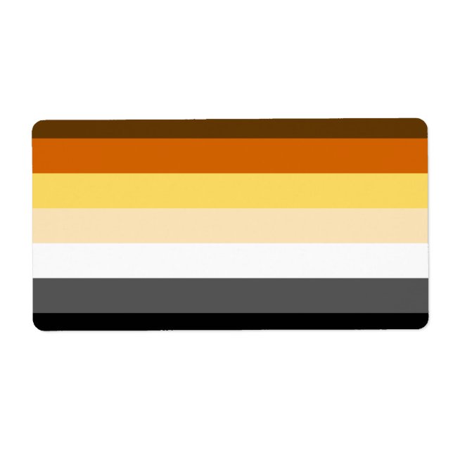 Étiquette Drapeau de la Fraternité des ours gays (Devant)
