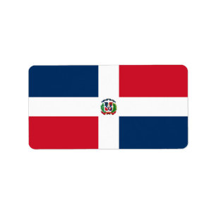 Étiquette Drapeau de la République Dominicaine