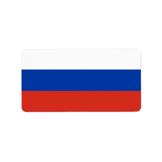 Étiquette Drapeau de la Russie (Devant)