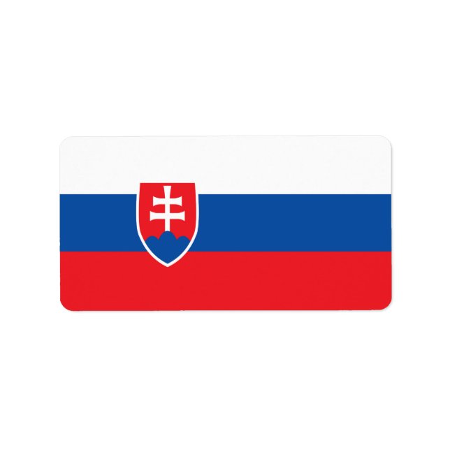 Étiquette Drapeau de la Slovaquie (Devant)