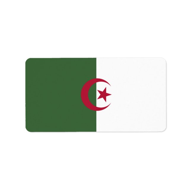 Étiquette Drapeau de l'Algérie (Devant)