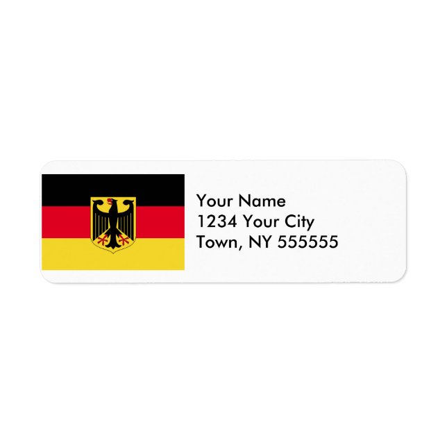 Étiquette Drapeau de l'Allemagne (Devant)