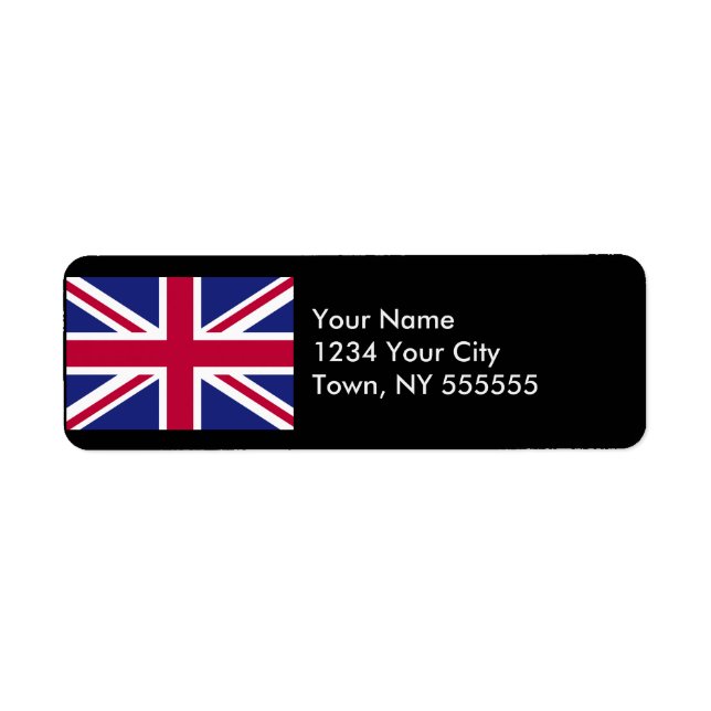 Étiquette Drapeau de l'Angleterre (Devant)