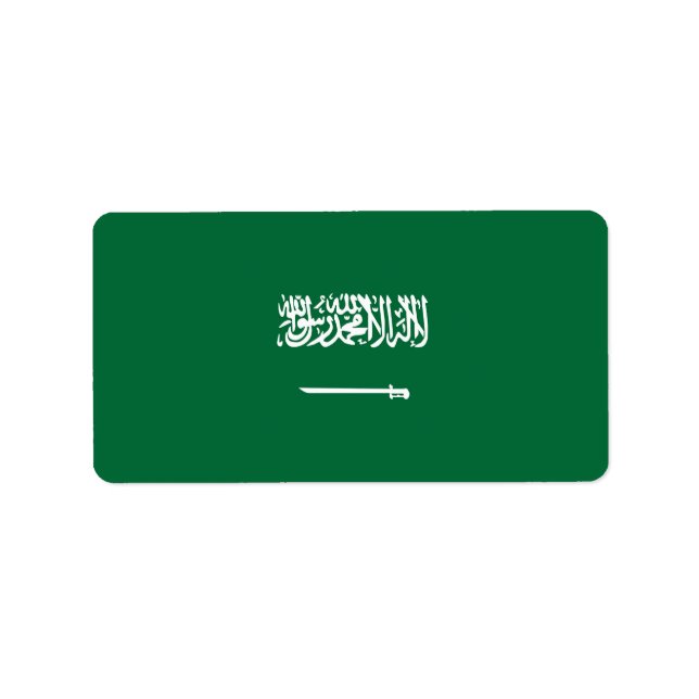 Étiquette Drapeau de l'Arabie saoudite (Devant)