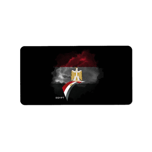 Étiquette Drapeau de l'Égypte (Devant)