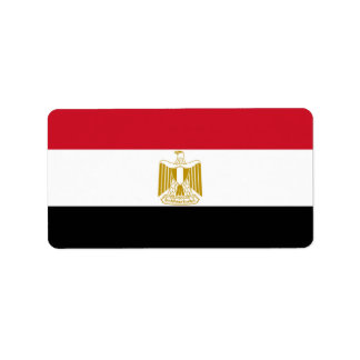 Étiquette Drapeau de l'Égypte