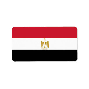 Étiquette Drapeau de l'Égypte