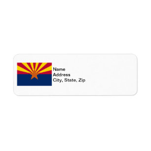 Étiquette Drapeau de l'État d'Arizona