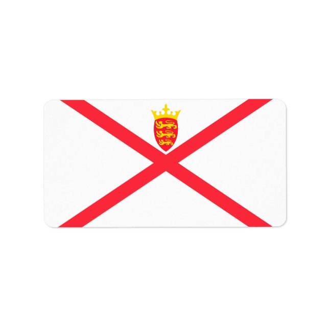 Étiquette Drapeau de l'île de Jersey (Devant)