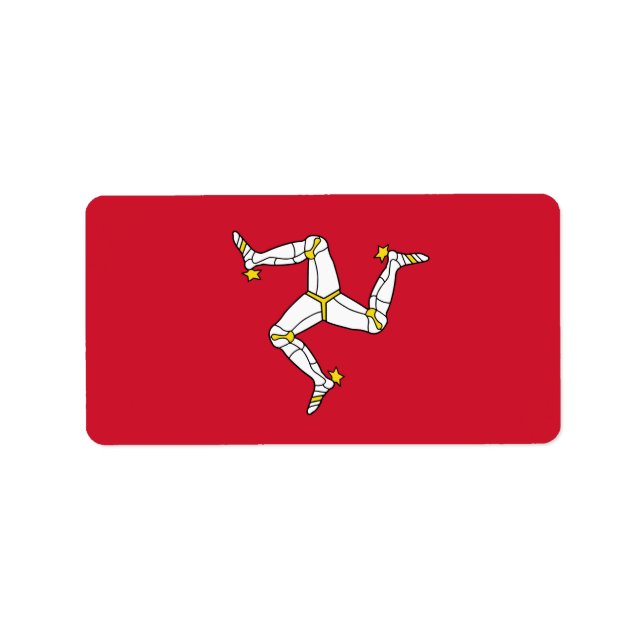 Étiquette Drapeau de l'île de Man (Devant)