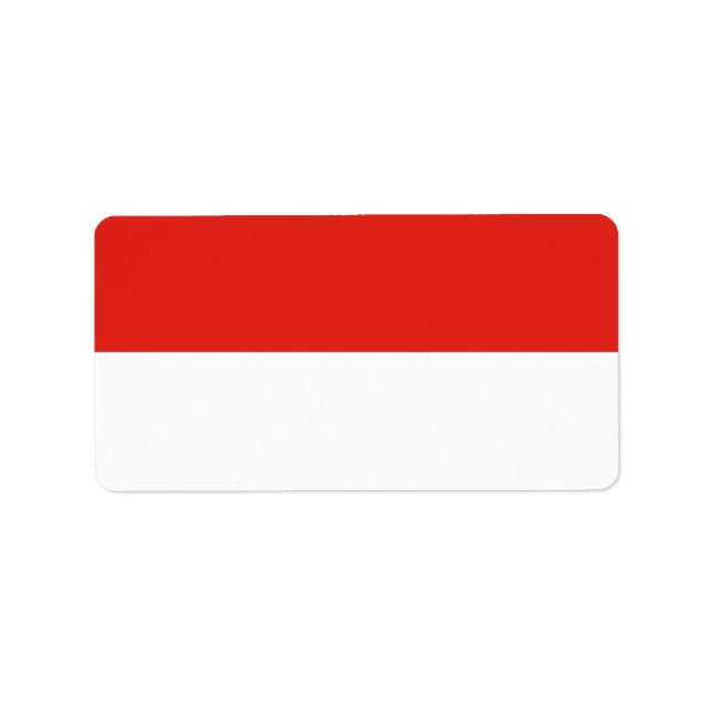 Étiquette Drapeau de l'Indonésie (Devant)