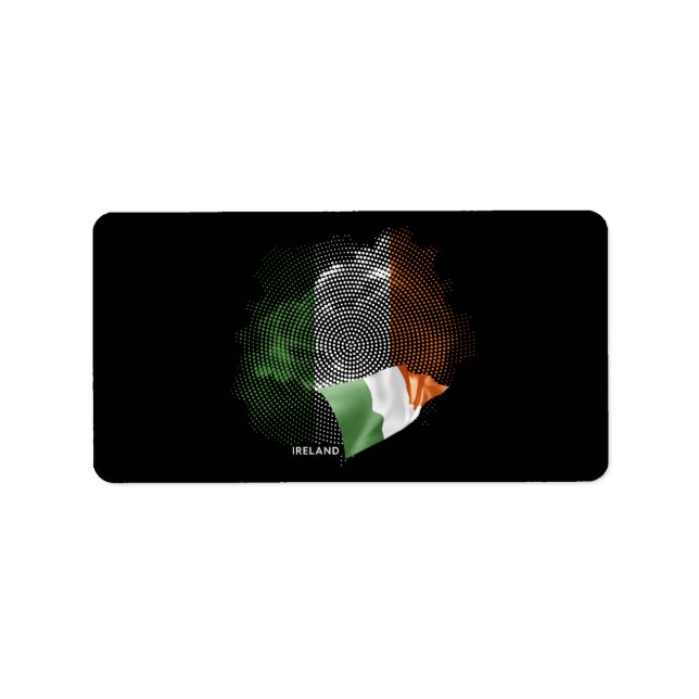 Étiquette Drapeau de l'Irlande (Devant)