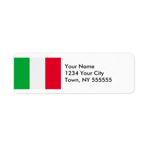 Étiquette Drapeau de l'Italie