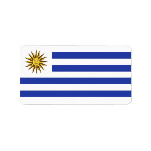 Étiquette drapeau de l'Uruguay