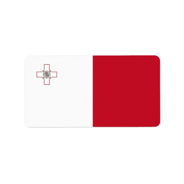Étiquette Drapeau de Malte (Devant)