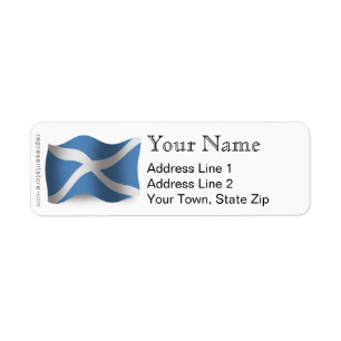 Étiquette Drapeau de ondulation de l'Ecosse